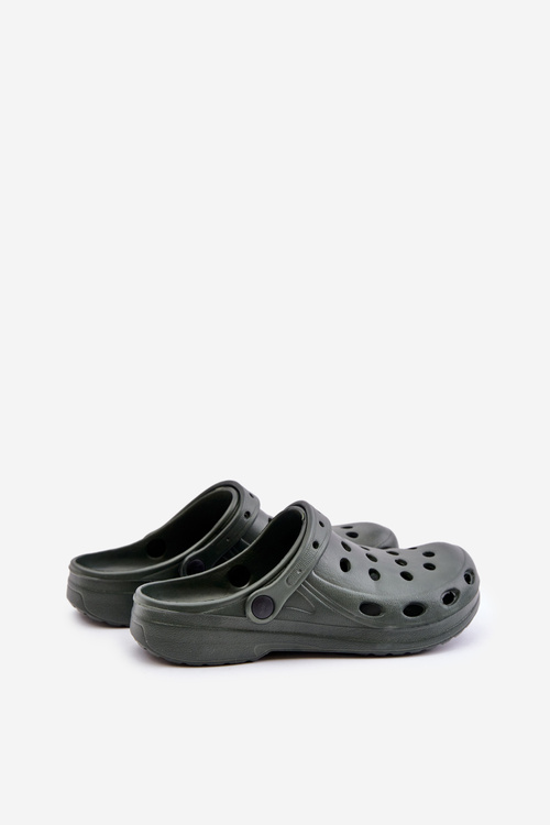 Męskie Klapki Sandały Do Ogrodu Basen Ciemnozielone