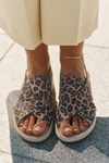 Zazoo 40392 Skórzane Sandały Damskie Panterka Brązowe