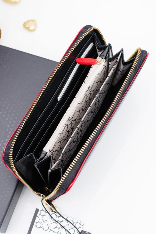 Czarny Damski Lakierowany Portfel Nobo