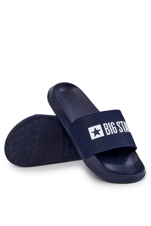 Męskie Klapki Big Star JJ174507 Granatowe