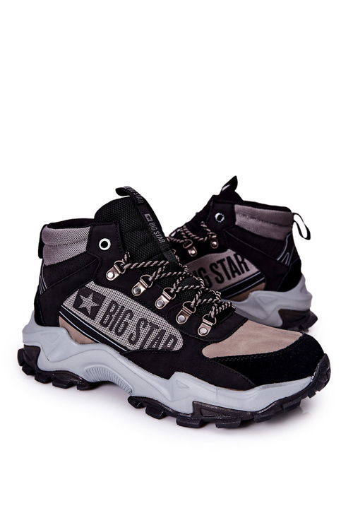 Buty Trekkingowe Męskie Big Star II174203 Czarno-Szare