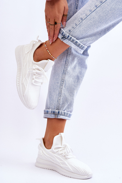 Damskie Wsuwane Sneakersy Big Star LL274712 Białe