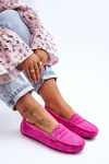 Damskie Zamszowe Mokasyny Różowe Lenvie