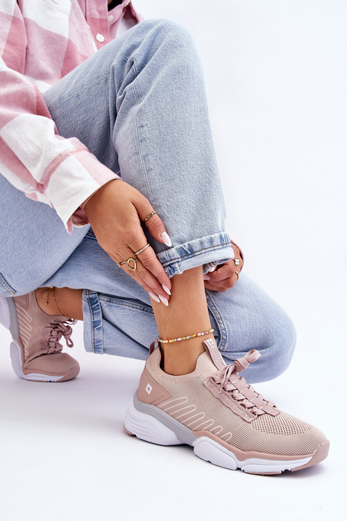 Damskie Wsuwane Buty Sportowe Memory Foam System Big Star LL274A141 Nude