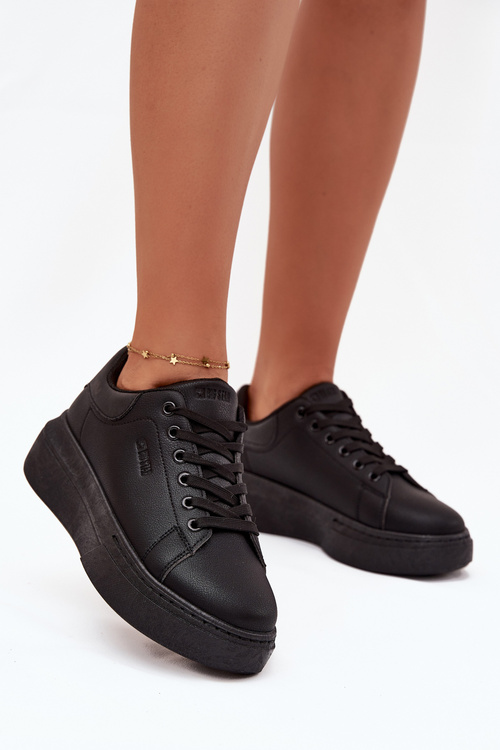 Sneakersy Damskie Na Platformie Big Star SS274244 Czarne