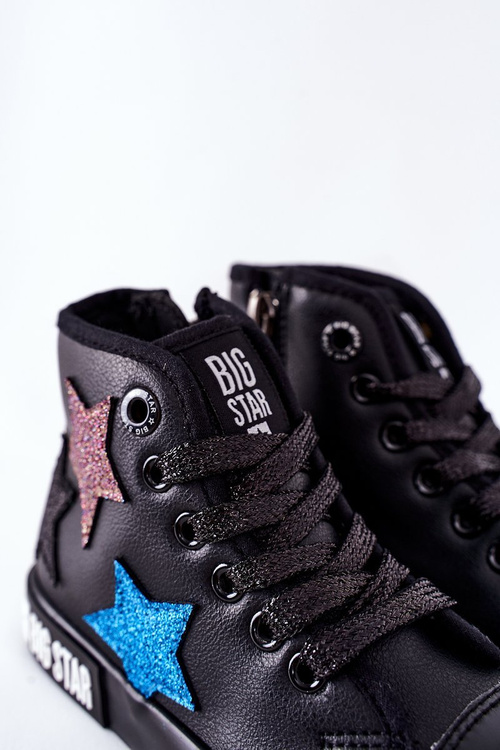 Dziecięce Wysokie Trampki Z Suwakiem BIG STAR II374028 Czarne