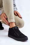 Damskie Klasyczne Wysokie Trampki Big Star LL274001 Czarne