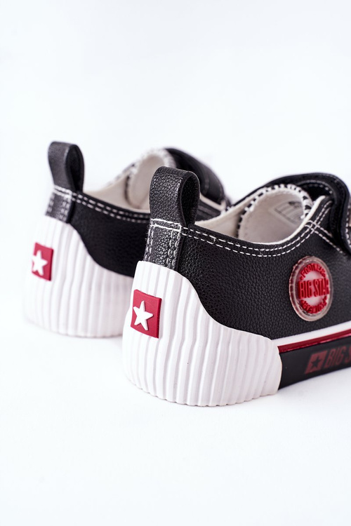 Dziecięce Skórzane Trampki BIG STAR II374042 Czarne