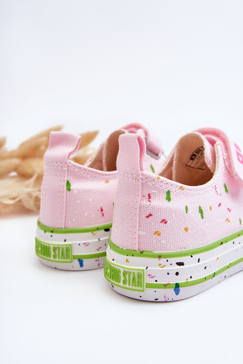 Dziecięce Trampki Na Rzep Big Star LL374064 Różowe