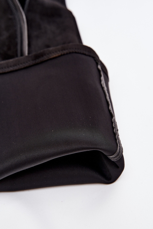 Kozaki Damskie Za Kolano Na Słupku Eko Zamszowe Czarne Tahlina