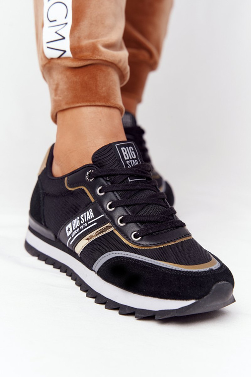 Damskie Sportowe Buty Memory Foam Big Star HH274272 Czarne