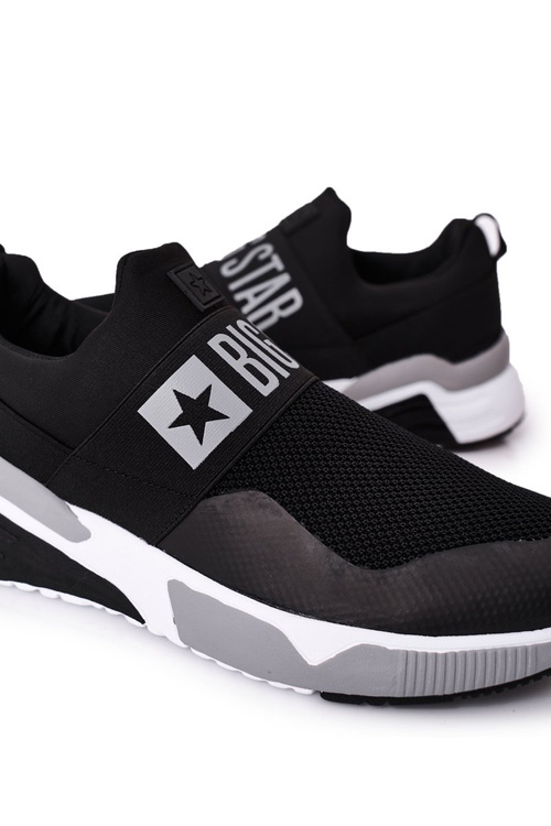 Męskie Sportowe Buty Slip-On Memory Foam Big Star HH174148 Czarne