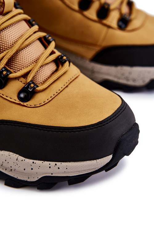 Męskie Ocieplane Buty Trekkingowe Cross Jeans KK1R4026C Camel