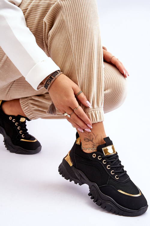 Klasyczne Sportowe Buty Na Platformie Czarne Need It