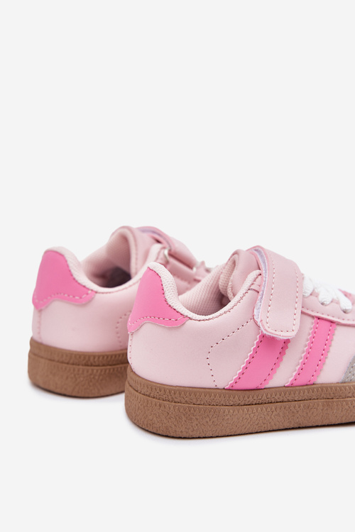 Buty Sportowe Sneakersy Dziecięce Na Rzep Różowe Adelina