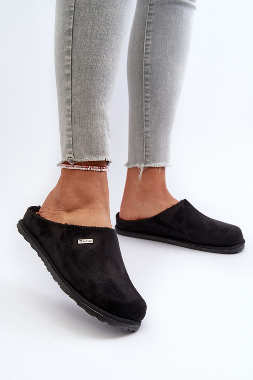 Domowe Ocieplane Klapki Papcie Inblu CS-34-014 Czarne