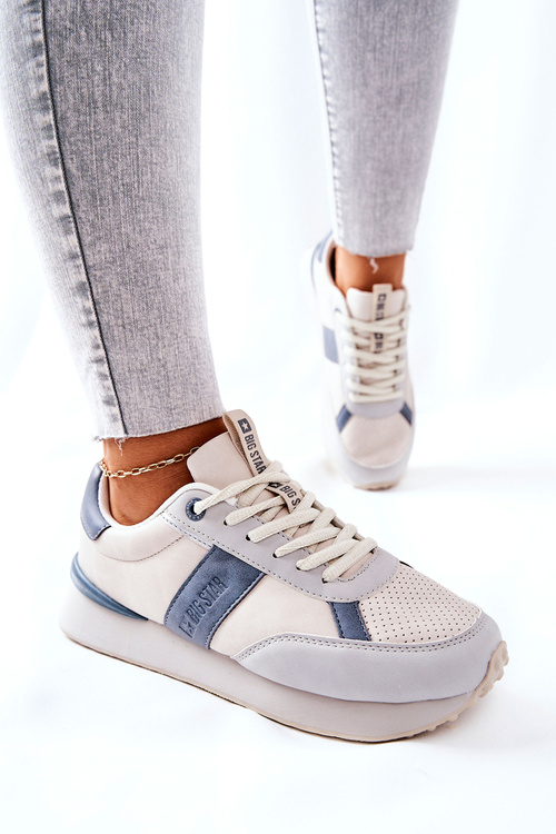 Sportowe Buty Memory Foam Big Star II274397 Szaro-Niebieskie