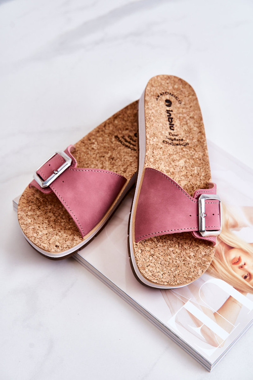 Modne Damskie Klapki Ze Sprzączką Inblu CP000031 Różowe