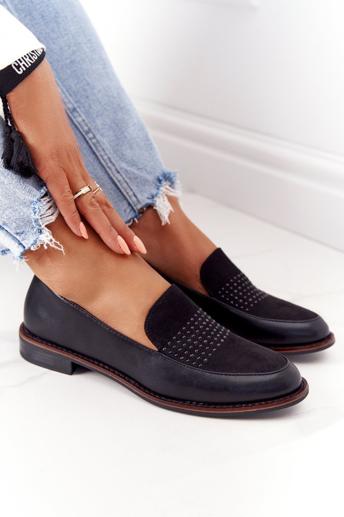 Damskie Mokasyny Sergio Leone PB255 Czarne