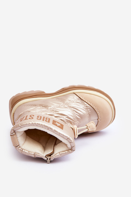 Śniegowce Dziecięce Ocieplane Na Suwak Beżowe Big Star MM374197