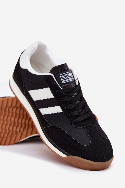 Buty Sportowe Sneakersy Męskie Czarne Sivara