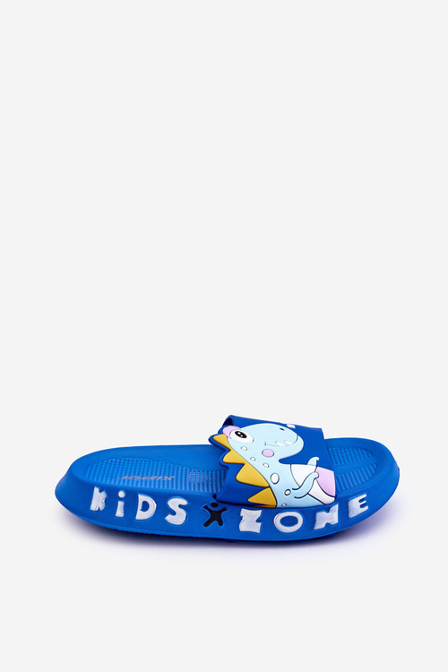 Dziecięce Piankowe Klapki Dinozaur Niebieskie Dario