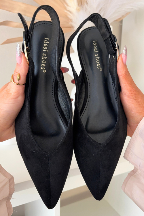 Baleriny Damskie Z Klamrą Czarne Tanelia