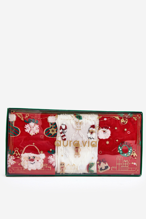 Damski Zestaw Świątecznych Skarpetek 3-Pak - Wzór 2