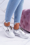 Lu Boo Damskie Srebrne Sportowe Buty Madoni