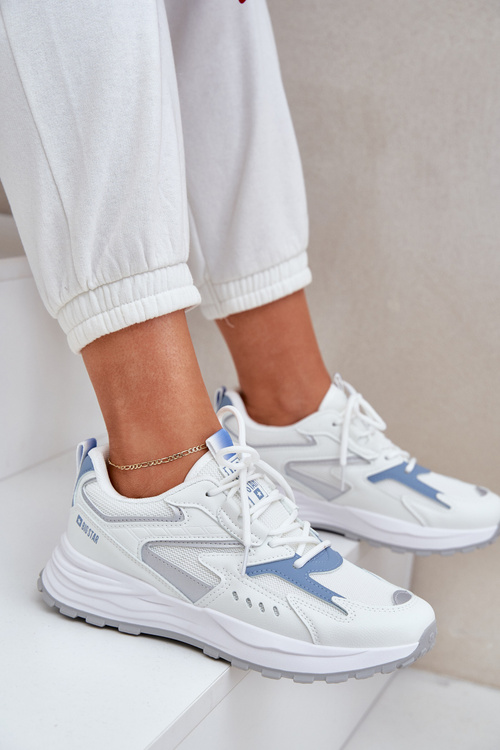 Buty Sportowe Damskie Big Star NN274A094 HI-POLY SYSTEM Biało-Niebieskie