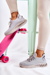 Damskie Sportowe Buty Materiałowe Szare Lenney