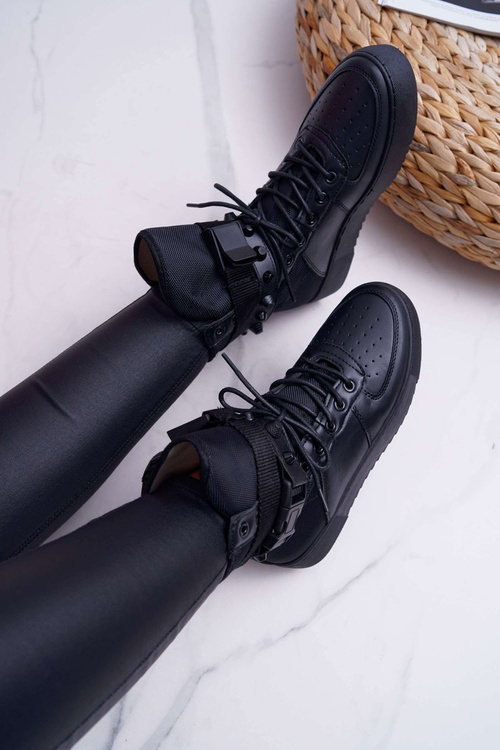 Damskie Sportowe Obuwie Czarne Paski Quake