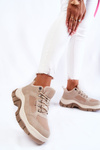 Damskie Buty Trekkingowe Trapery Memory Foam Big Star KK274363 Beżowe