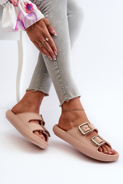 Lekkie Klapki Damskie ZAXY LL285087 Beżowe