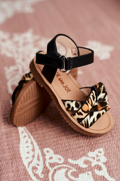 Dziecięce Sandałki Na Rzepy Dla Dziewczynki Panterka Mimi