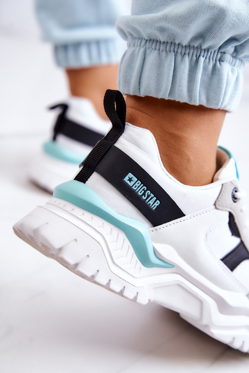 Damskie Buty Sportowe Big Star JJ274A412 Biało-Czarne