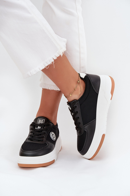 Sneakersy Damskie Na Platformie Big Star RR274573 HI-POLY SYSTEM Czarne