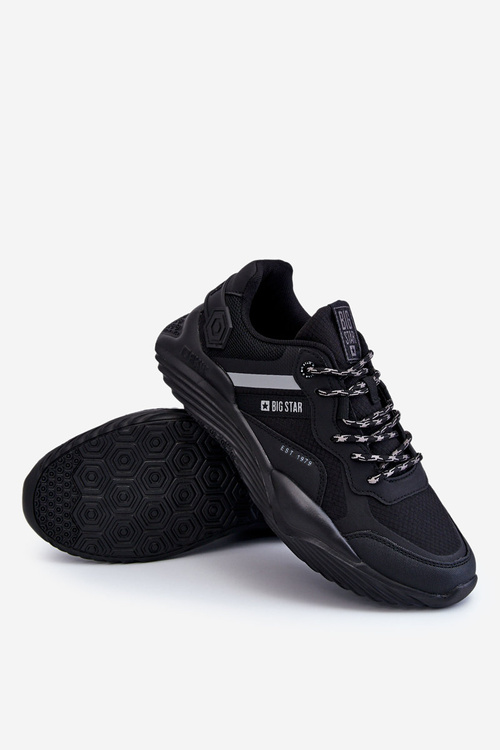 Męskie Lekkie Sneakersy Memory Foam System Big Star LL174150 Czarne