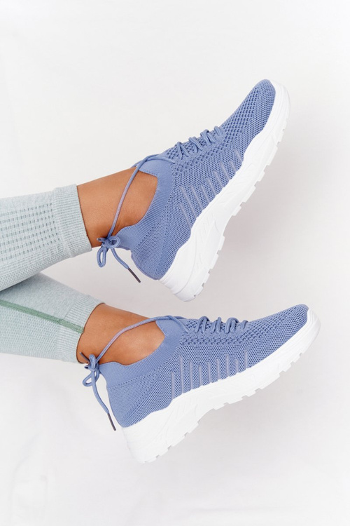 Damskie Sportowe Buty Sneakersy Niebieskie Ruler