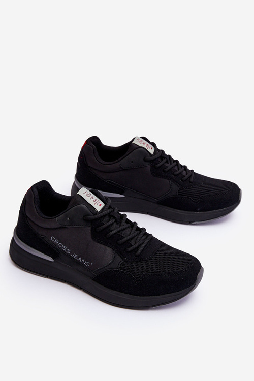 Męskie Buty Sportowe Cross Jeans LL1R4053 Czarne