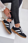 Sneakersy Damskie Niskie Czarne Ennorwen