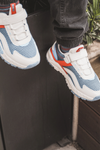 Dziecięce Sportowe Buty Na Rzep Big Star JJ374259 Biało-Granatowe