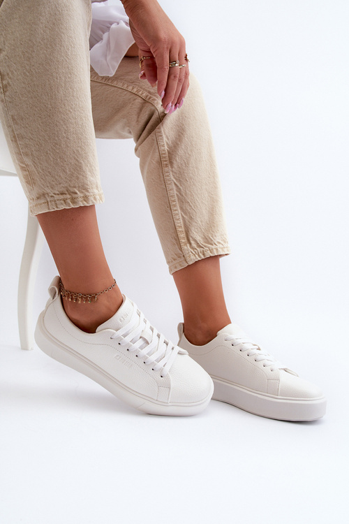 Lekkie Sneakersy Damskie Big Star NN274322 Memory Foam System Białe