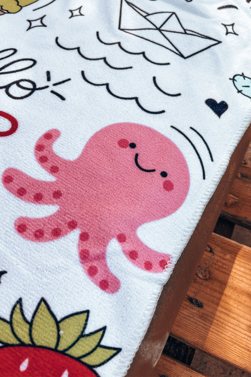 Plecak Torba Ręcznik 3w1 Kolorowy Print Biały