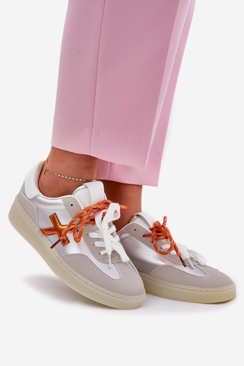 Niskie Buty Sportowe Damskie Srebrne Zelevelis