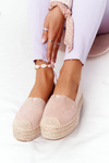 Espadryle Na Słomkowej Platformie Beżowe Highway