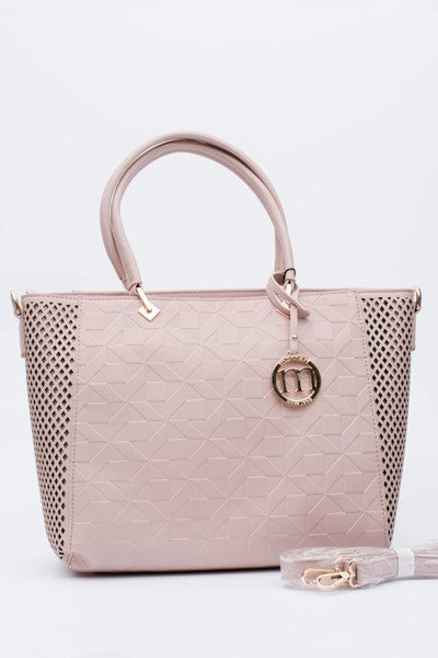 Monnari Torebka Klasyczna Shopper Pudrowy Róż