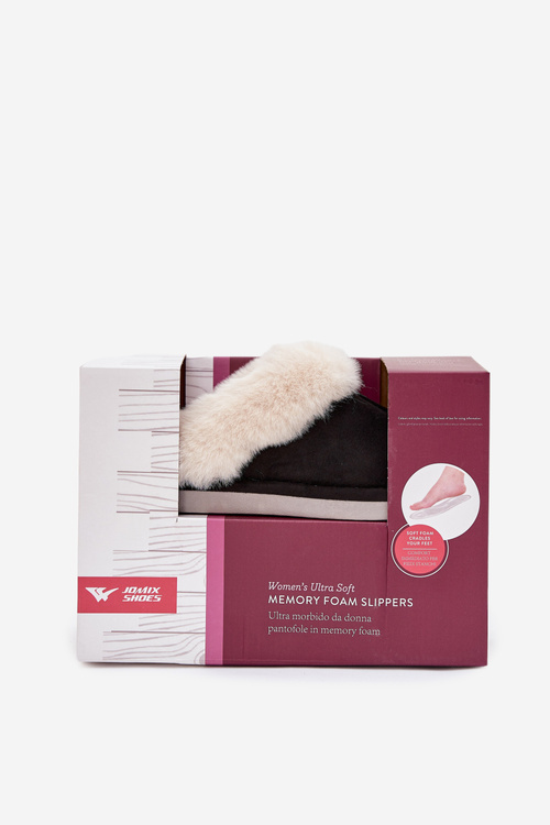 Kapcie Damskie Z Futerkiem Czarne Zanelia