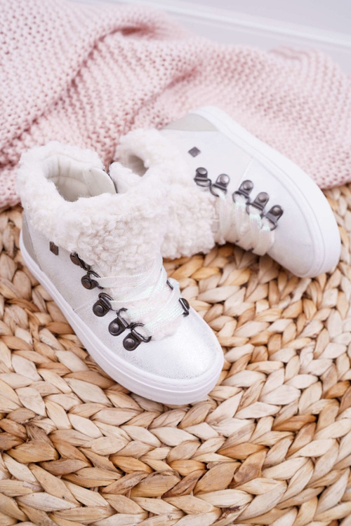 Trzewiki Dziecięce Dziewczęce Big Star Białe EE374017