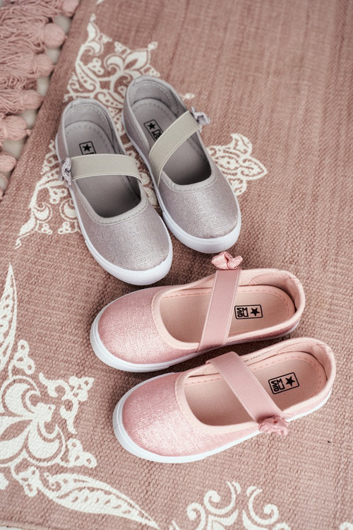 Dziecięce Tenisówki Balerinki Srebrne Bianka